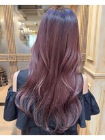 モディッシュバイアルティナ(modish by artina)&nbsp;メルティカラーレイヤーロングベージュピンクチェリーブラウン