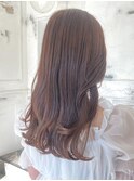 ダブルカラーピンクベージュベージュカラーケアブリーチレイヤー
