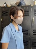 ハンサムショート30代40代50代耳かけショート前髪なし小顔カット