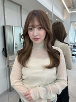 フィル 横浜(fil)&nbsp;べージュ_美髪ピンクブラウン切りっぱなしボブエアリーロング