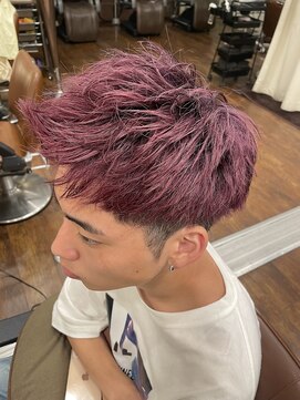 エムタニグチイプセ(M.TANIGUCHI ipse) 刈り上げショートピンクパープル