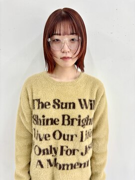 カシェル(cashel kishaba) オレンジブラウン×レイヤーボブ