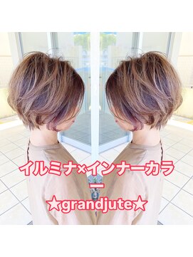 グランジュテ(grandjute) インナーカラー★ハイライト★イルミナカラー★カット★縮毛矯正
