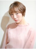 マッシュショート×透明感ベージュ