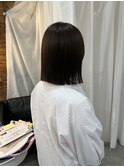 切りっぱなし×髪質改善ストレート