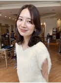 ◎くびれヘア/ひし形ミディアム/艶カラー/髪質改善/ヘッドスパ