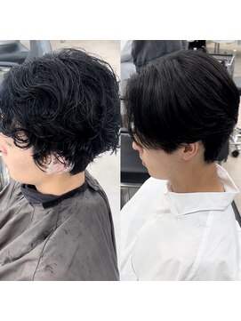 リベル(LIBER) 曲がる縮毛矯正/メンズヘア/センターパート/八王子/岩名