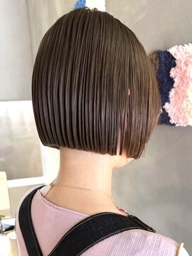 ハウ 心斎橋(how) 大人可愛い前下がりショートボブ小顔カット透明感カラー丸みボブ