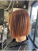 ミニボブ　シャドールーツカラー