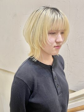 モリオ フロム ロンドン 成増店 【morio成増 セリザワ】ショートウルフ ブロンド ブリーチ