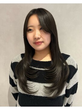 リアン バイ キートス(Lien by kiitos) グレージュ/透明感カラー/艶髪/ワンカールレイヤー