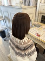 ハグエヴェック(HUG AVEC)&nbsp;顔周りレイヤーボブカット×8Lvマロンベージュ