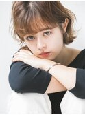 ミルクティーブロンド/デジタルパーマ/ダークブルー[池袋]
