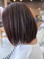 ヘアー ル シェーヌ ワンセカンド(hair le chene 1/2) 綺麗なかたちショートボブピンクブラウン