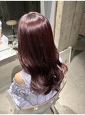 和歌山／アッシュベージュのシースルーバングミディアム