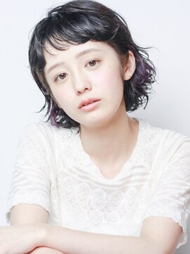 テトヘアー(teto hair) SHORT［ショートバング・パーマ・パープルデザイン］