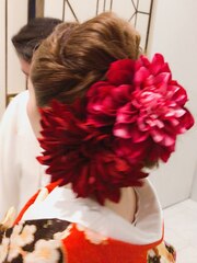 wedding和装ヘアセット