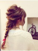 エクステからのヘアアレンジ