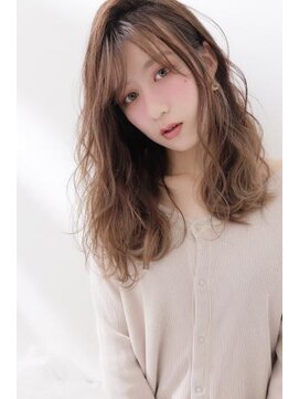 アベックプレジール 海老津店(AVEC PLAISIR) ウェーブロング×グレージュ