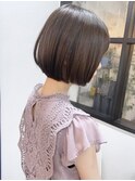 《knit銀座》大人黒髪20代30代40代ショートボブ丸み前下がり
