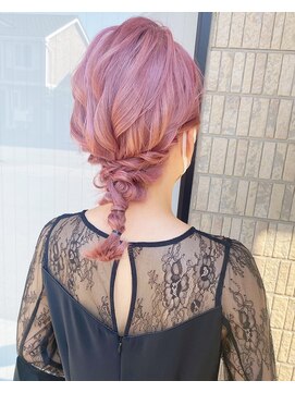 フィオーレ ヘアデザイン(FIORE hair design) 編みおろし ミディアム ヘアセット ボブ
