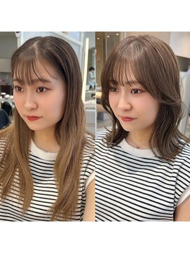 アフロートリノ(AFLOAT Leino) 小顔ヘルシーレイヤースタイル透明感カラー【修】20代30代40代