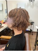 ボブ×パーマ