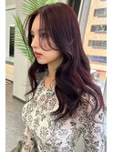 カシスピンク　レイヤーカット 【韓国ヘア 大阪 梅田】