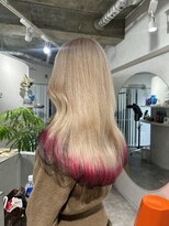 アドネ プライム(adne prime)&nbsp;ホワイトベージュ/ブロンドヘア/裾カラー/キツネカラー