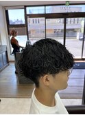 波巻きスパイラルパーマ波巻きメンズパーマ東海大学前駅