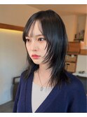 Hair by ryu【黒髪ウルフ　ミディアムレイヤー】