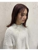 ダークモカブラウンカラー＆ぱつっとカット
