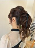 大人可愛いルーズアップスタイル