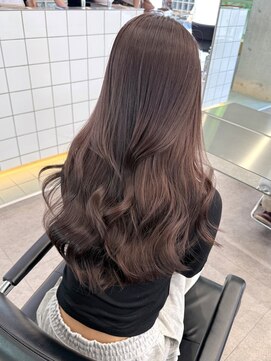 サンクマーケット 渋谷(cinq MARKET) 渋谷ブリーチカラーレイヤーカットラベンダーブラウン韓国カラー