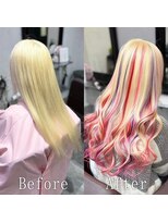 あるじゃんすー 静岡店 ユニコーンカラーハイライト#シールエクステ#大人ガーリー#静岡