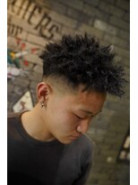 フォーコーナーズカットショップスリーセント 栄(FourCornersCutShop 3/cent) スパイキーアフロ
