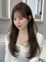 マウル ナゴヤ 名駅(MAEUL NAGOYA) ナチュラルレイヤー ワンカール 流し前髪 『桔川恒』