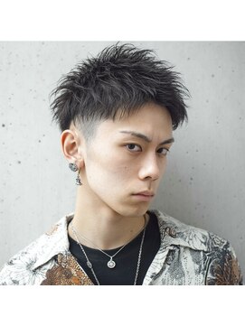 アンサ 阪急桂店(ANSA) メンズ/ベリーショート/束感/アップバング/ブラック/爽やか