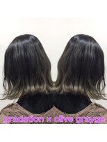 ヘアーメイク トレコローリ(hair make trecolori)&nbsp;【trecolori 津田沼】グラデーション × オリーブグレージュ