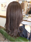 顔まわりレイヤーカット×ブラウンカラー