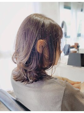 アン たまプラーザ(un) くびれ外ハネミディアム【たまプラーザ髪質改善オージュア】