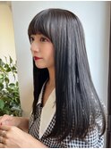 韓国風フルバング×艶ストレート