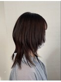 【Gree小川真由美】インナーカラー*グレージュ*ロングウルフ