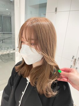 ガリカ シーム(Gallica/SEAM) 【桑原雪音】透明感ミルクティーベージュ/顔周りレイヤー<原宿>