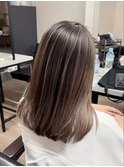 バレイヤージュケアブリーチイメチェンヘアショコラアッシュ小顔