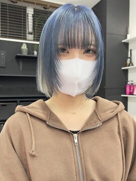 チュダック(ChuDuck) 【◎甘くてカワイイ◎】愛され《ネイビーホワイト》ケアブリーチ