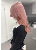 春色#ピンクベージュ＃暖色＃くすみピンク＃艶髪＃ヨシンモリ