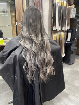 ラフ(LAFF) #バレイヤージュ#グレージュカラー#ボブウルフ#ココアベージュ