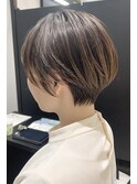 白髪ぼかしハイライト ショート ショートボブ ボブ イルミナ