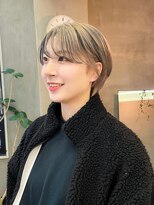 テトヘアー(teto hair) ショートヘア ブロンド ローライトカラー ショートボブ